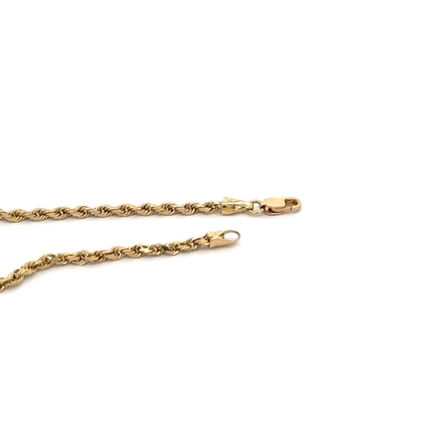 Yellow Gold Rope Chain 7.9g 14k 18.5"