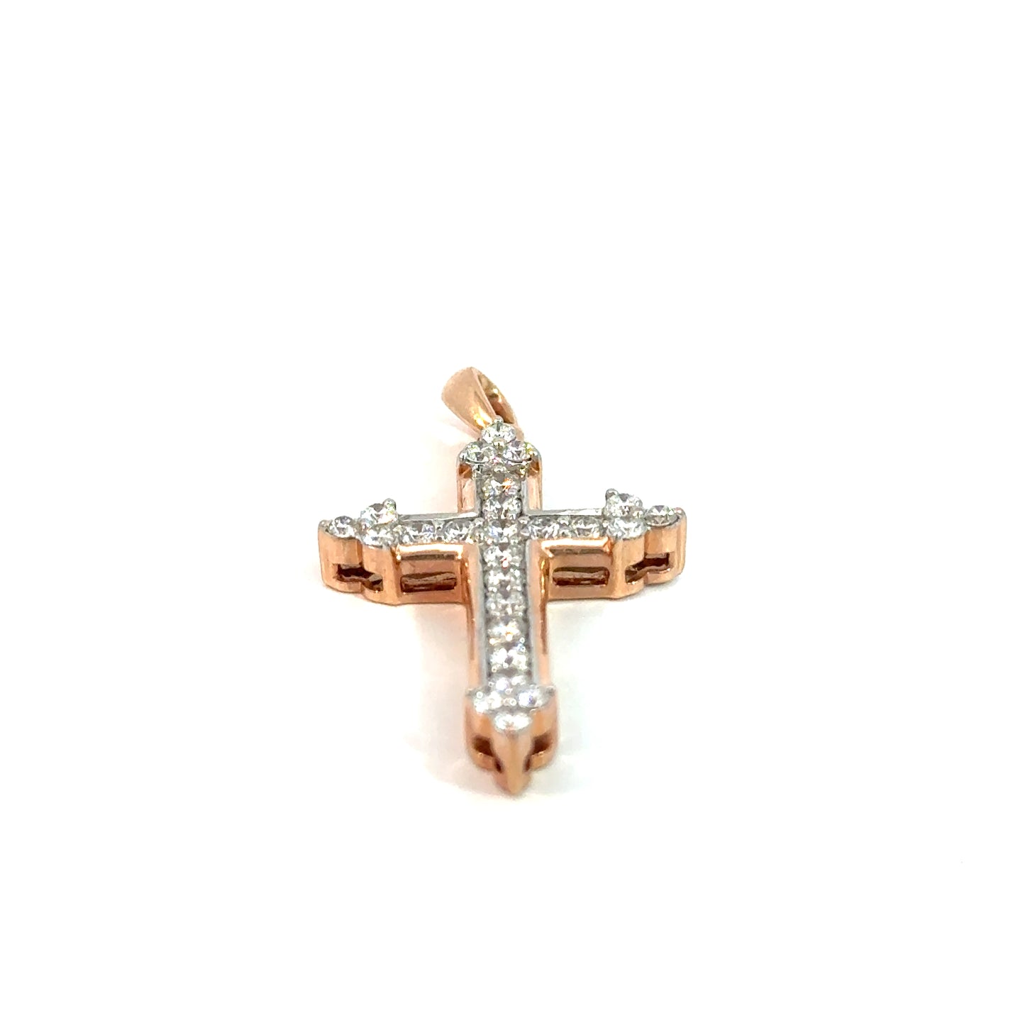 Diamond Cross Pendant 14k, 3.7g, 0.77CT