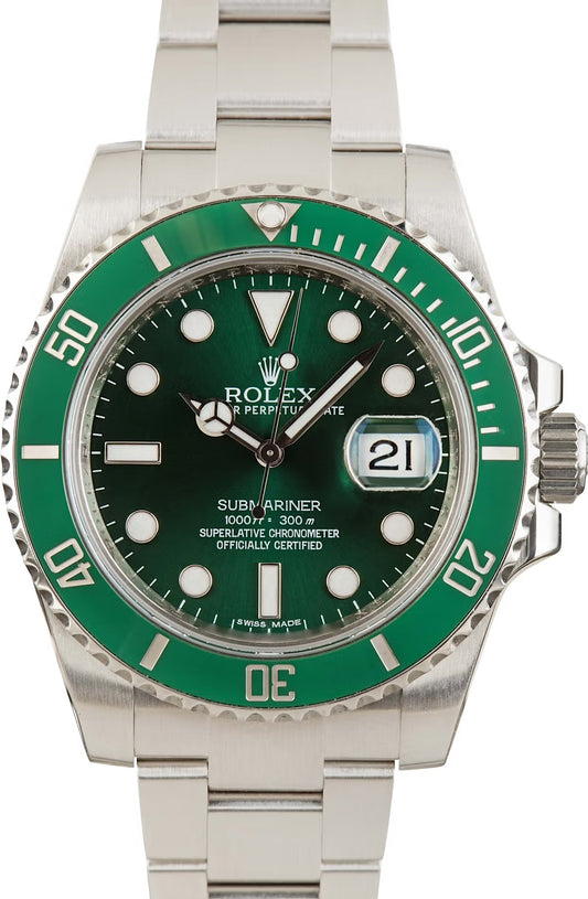 Rolex 40MM Submariner Green Hulk