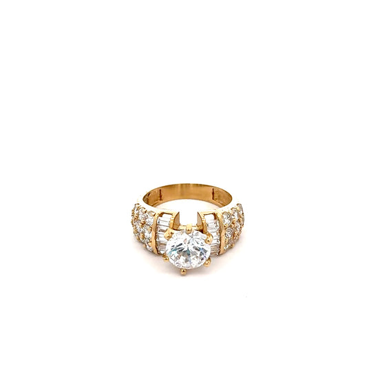 Cubic Zirconia 14K Ring