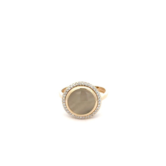 Ring with Cubic Zirconia 14k, 4.3g