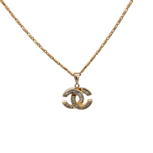 Chain with Diamond Pendant 7.0g, 18k