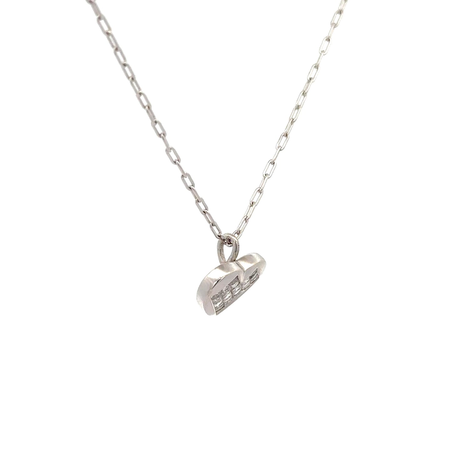 Chain with Diamond Heart Pendant 2.6g, 14k