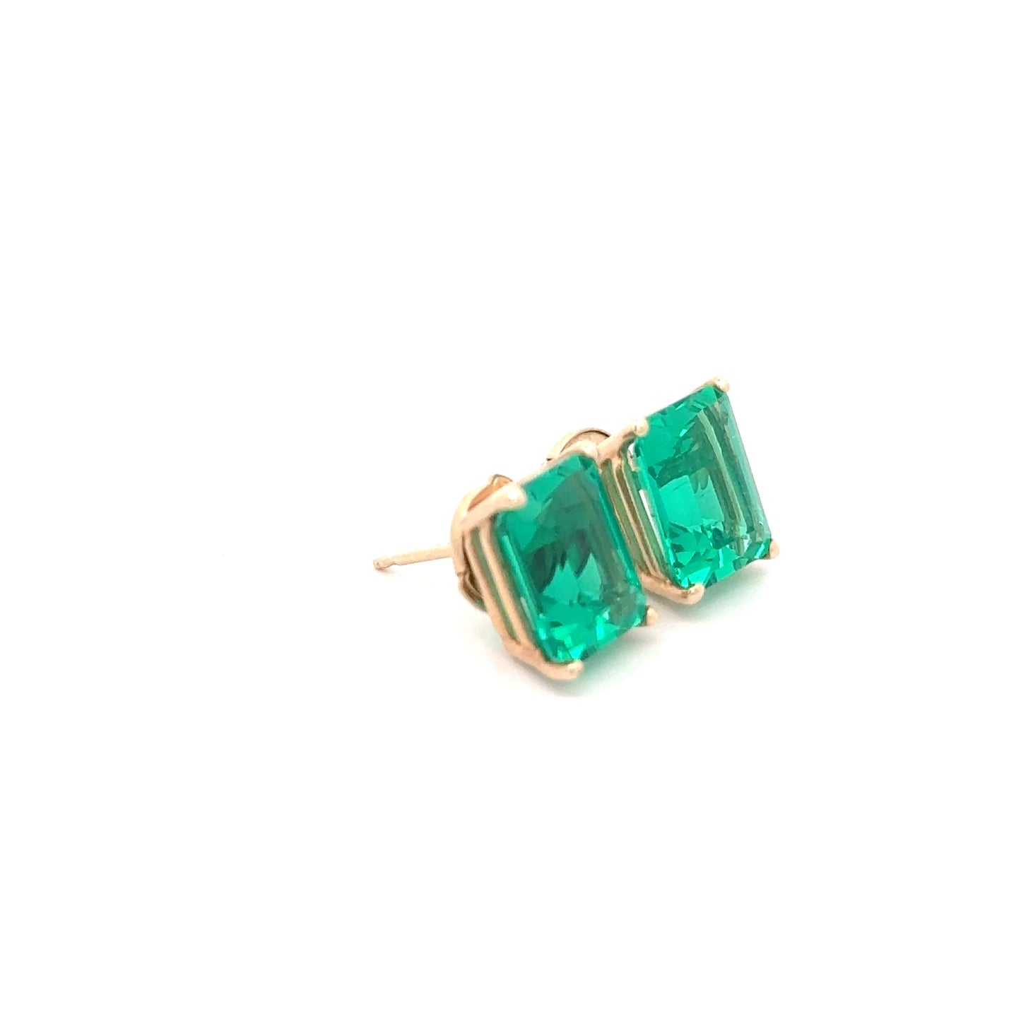 Emerald Earrings 2.5g, 14k