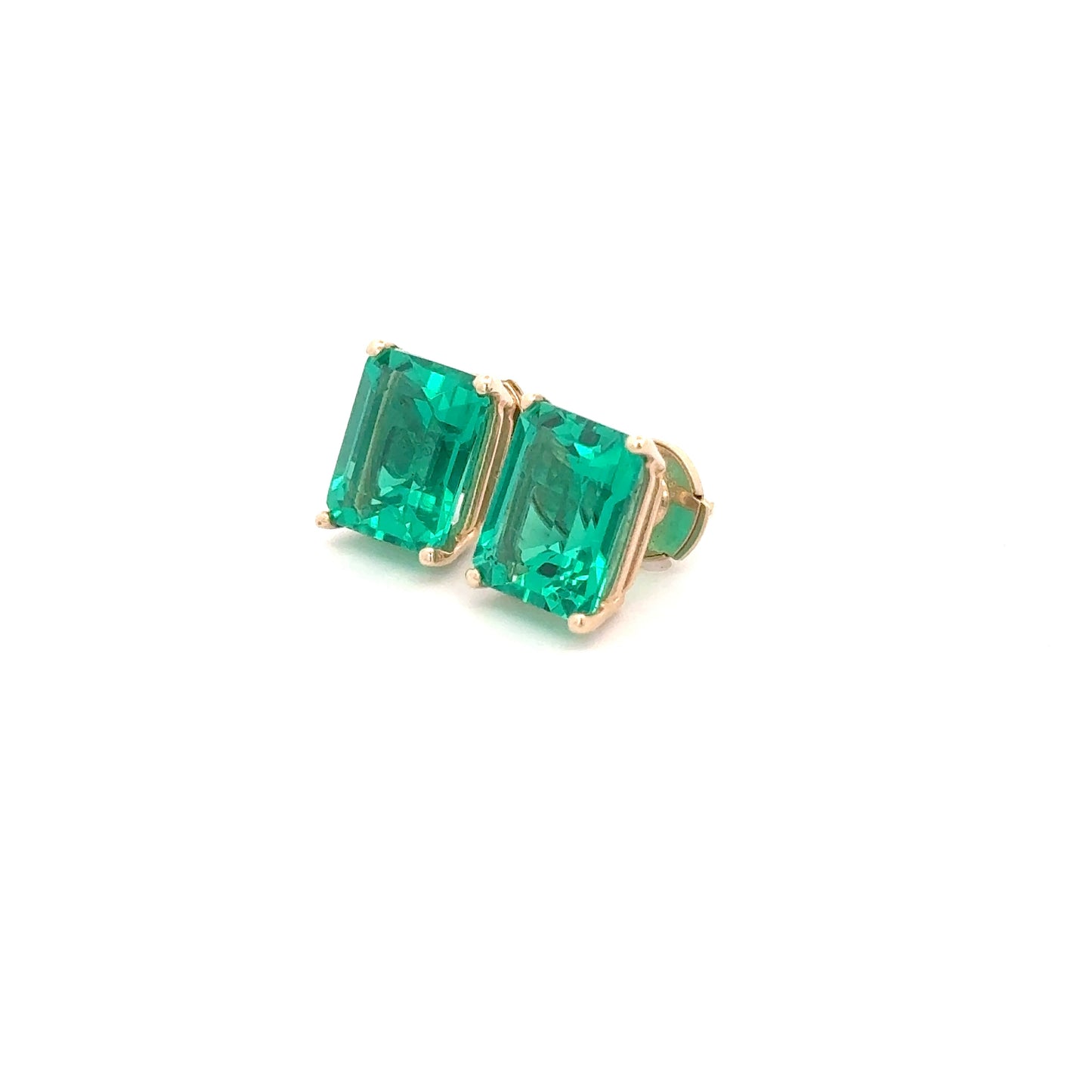 Emerald Earrings 2.5g, 14k