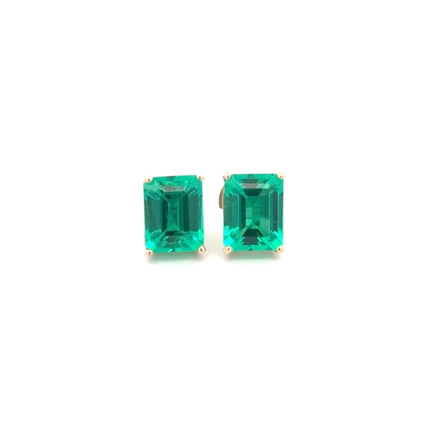 Emerald Earrings 2.5g, 14k