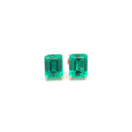 Emerald Earrings 2.5g, 14k