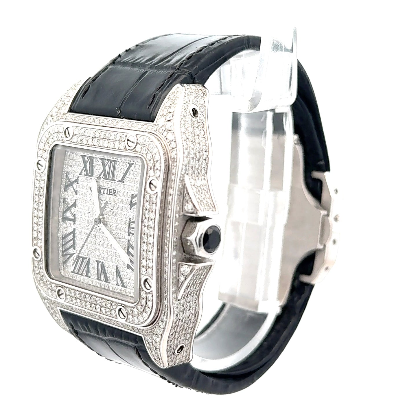 Cartier Santos XL Full Diamond VVS1