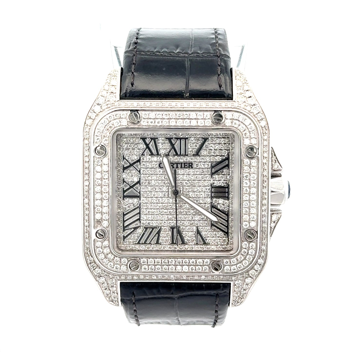 Cartier Santos XL Full Diamond VVS1