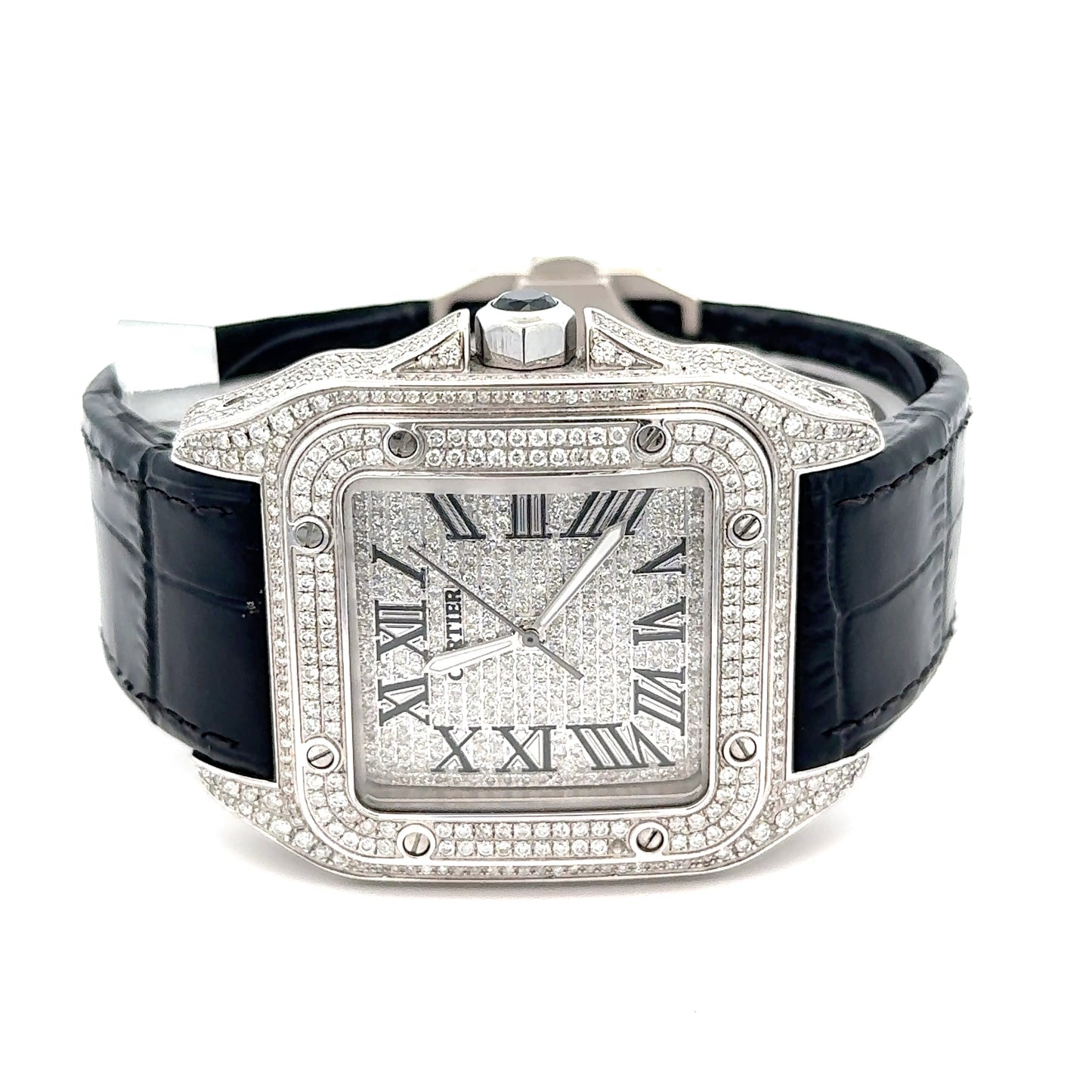 Cartier Santos XL Full Diamond VVS1