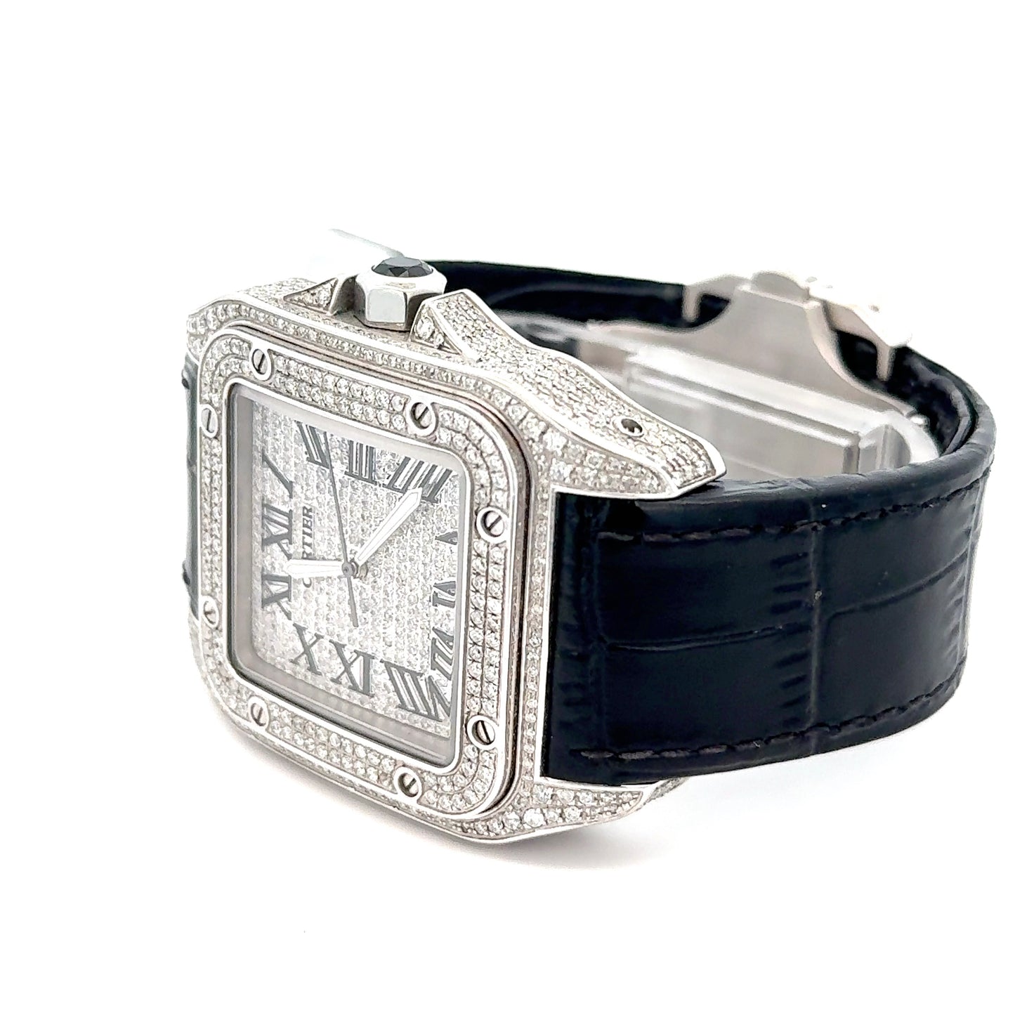 Cartier Santos XL Full Diamond VVS1