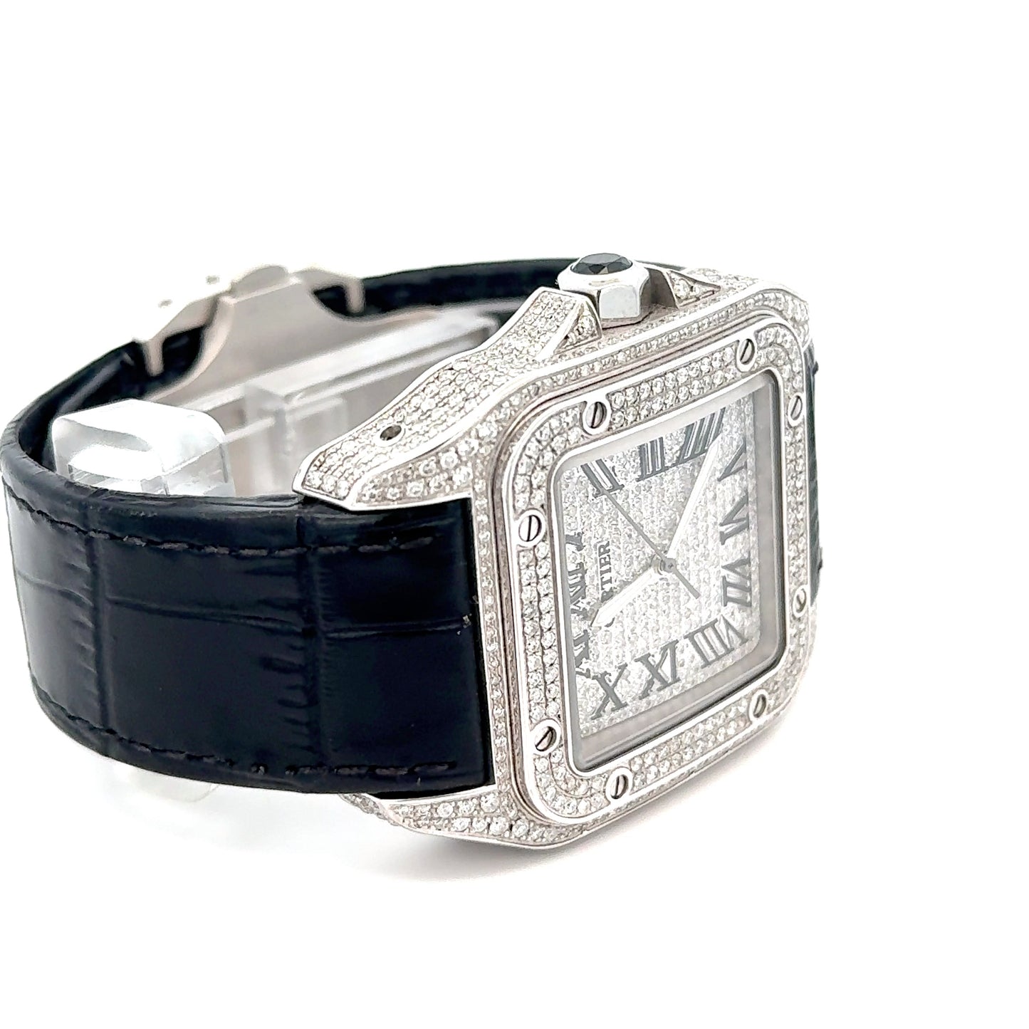 Cartier Santos XL Full Diamond VVS1