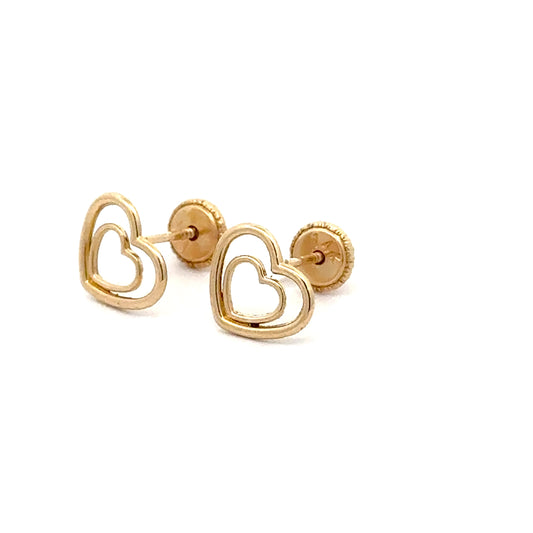 Heart Earrings 0.5g 14k