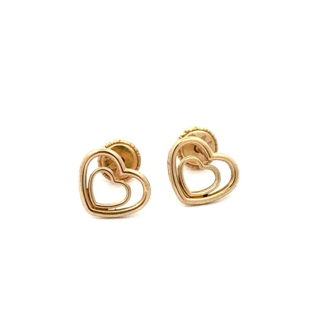 Heart Earrings 0.5g 14k