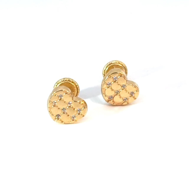 Heart Earrings 0.5g, 14k