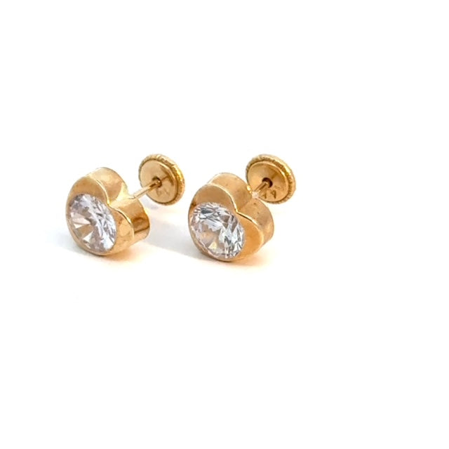 Heart Earrings 1.0g, 14k