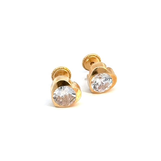 Heart Earrings 1.0g, 14k