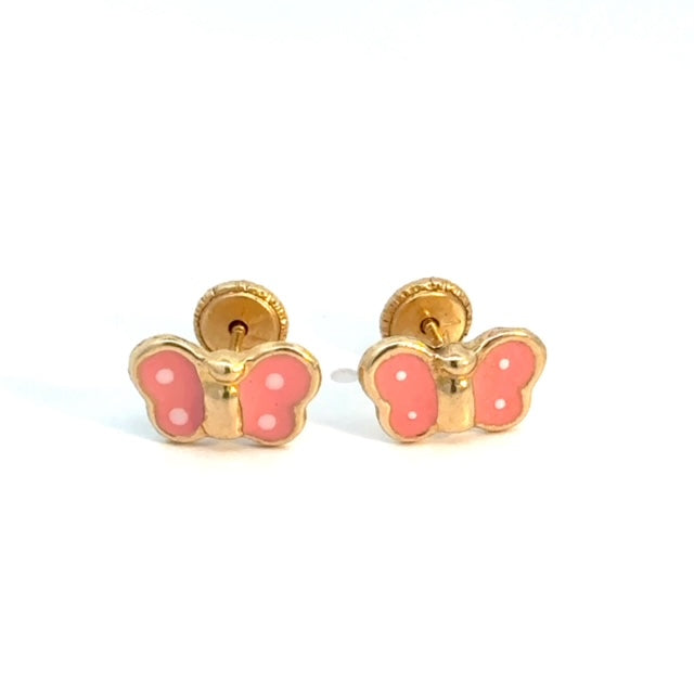 Butterfly Earrings 0.6g, 14k