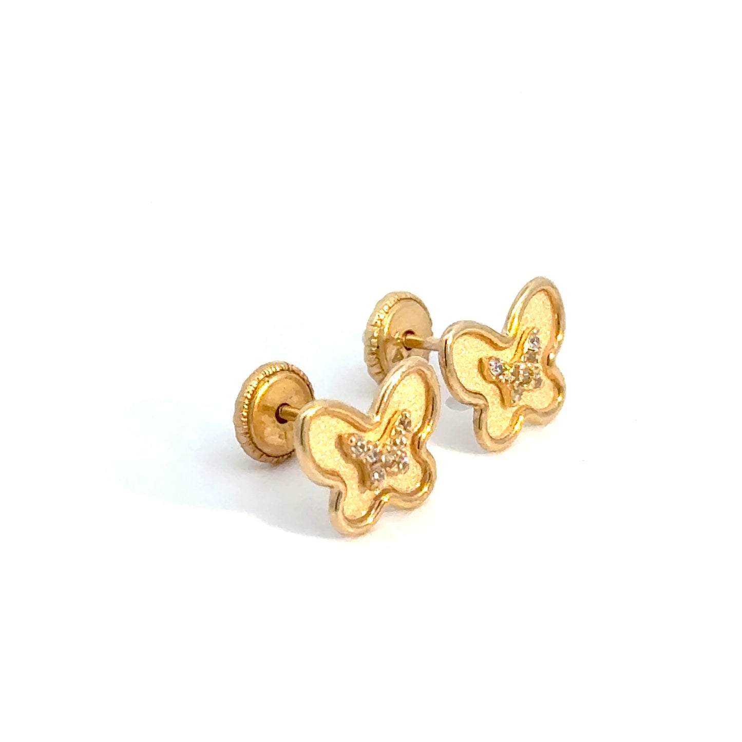 Butterfly Earrings 0.5g, 14k