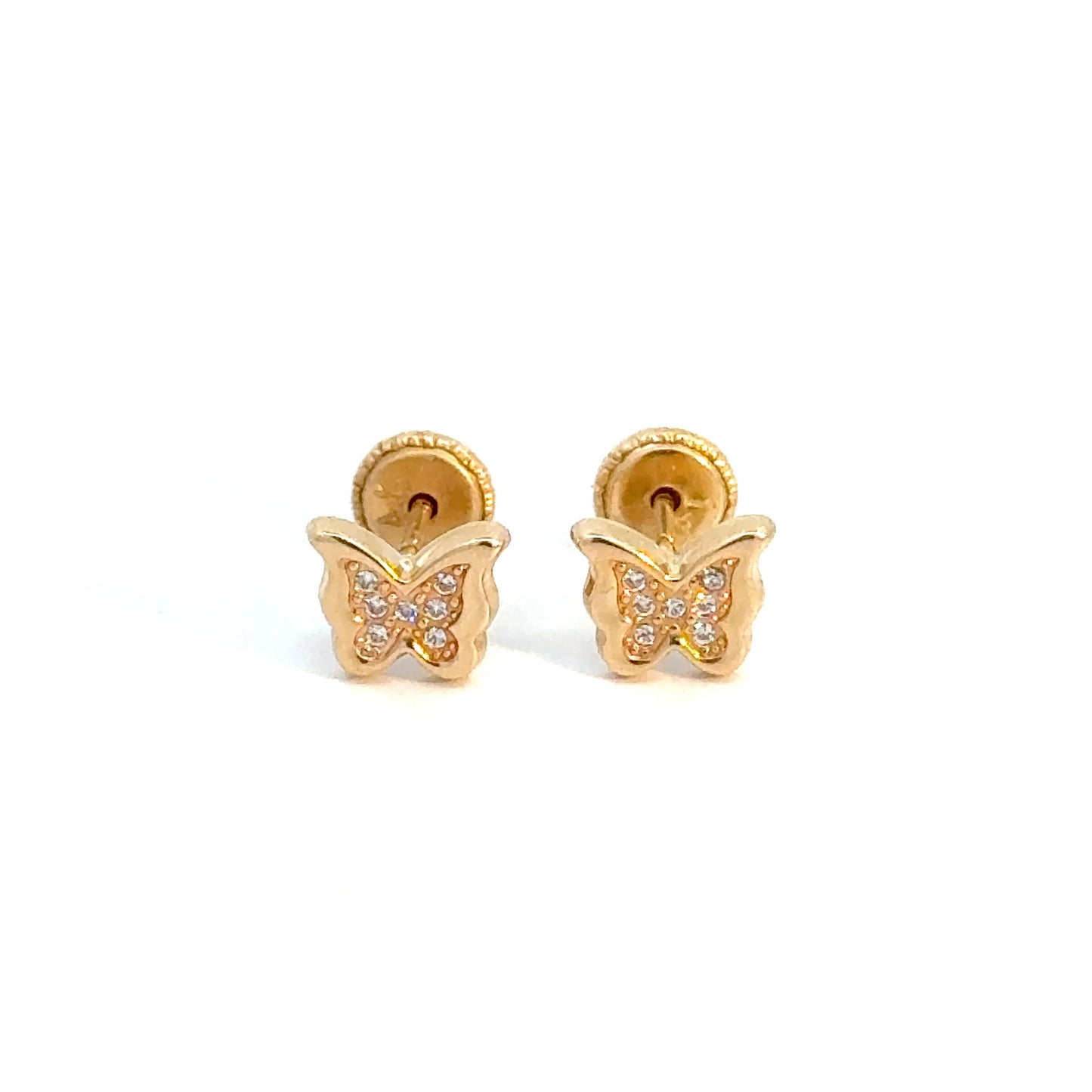 Butterfly Earrings 0.4g, 14k