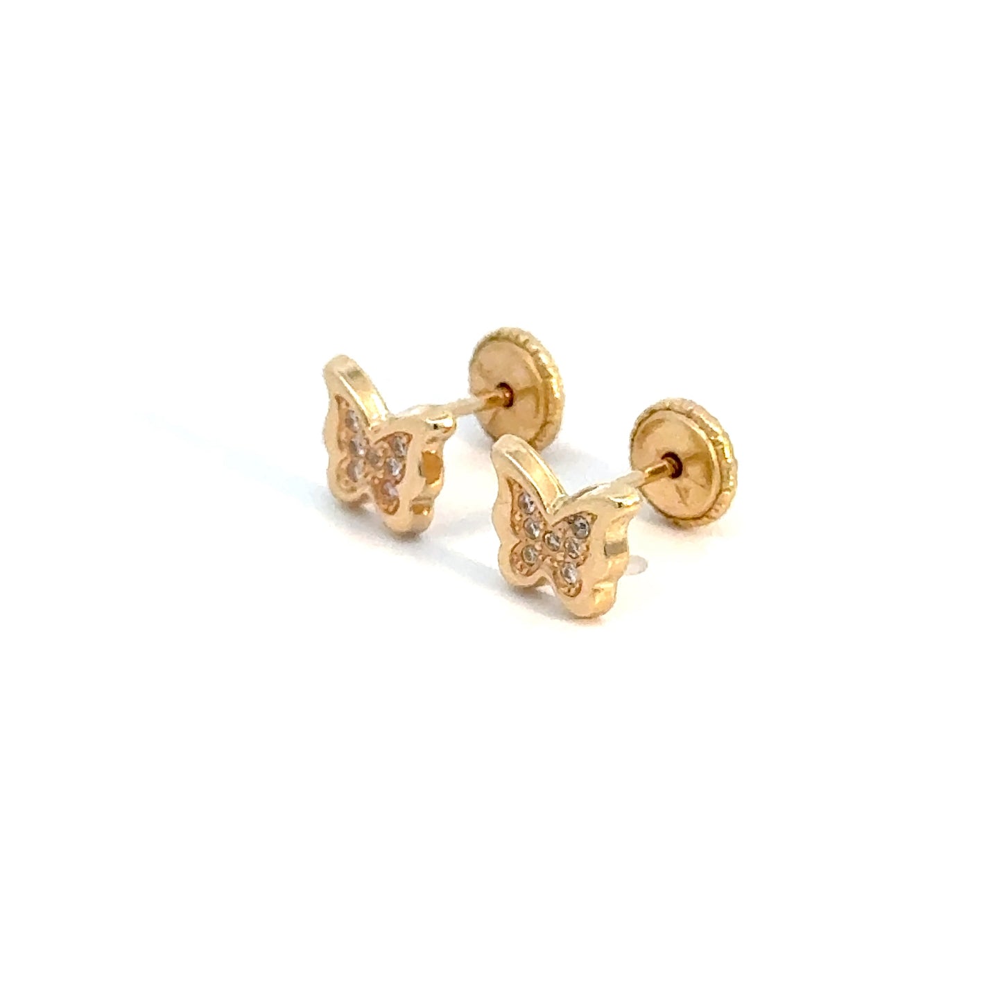 Butterfly Earrings 0.4g, 14k