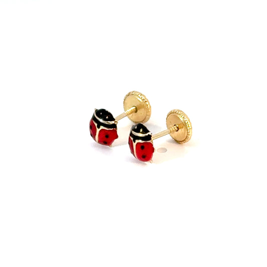 Ladybug Earrings 0.3g 14k