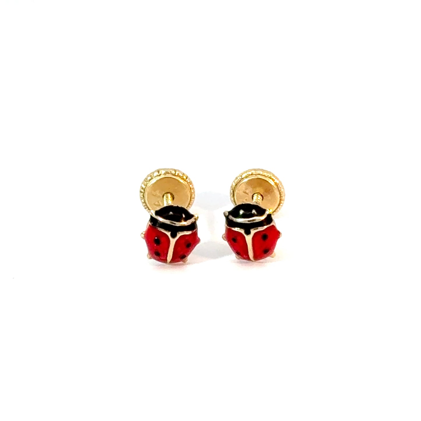 Ladybug Earrings 0.3g 14k