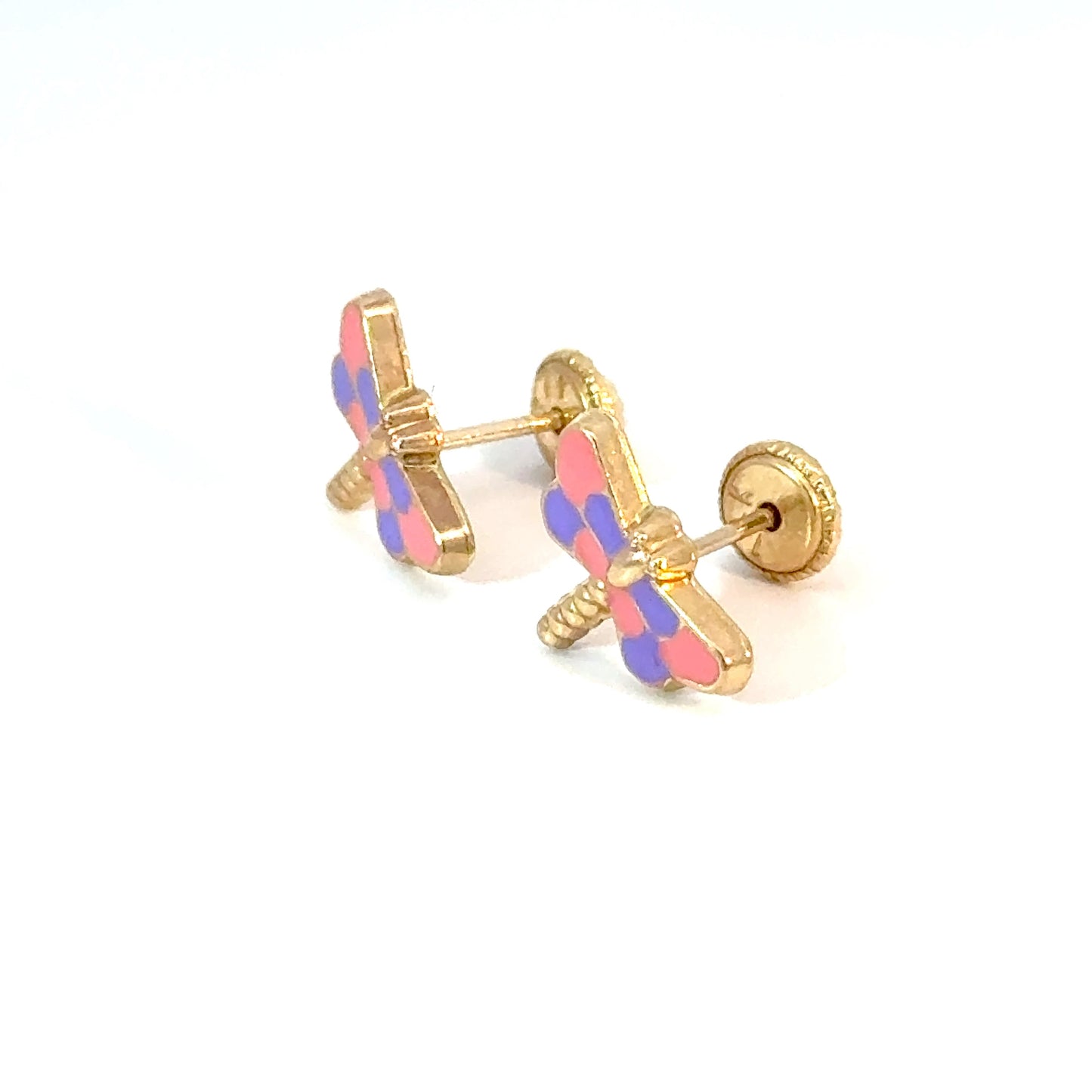 Butterfly Earrings 0.6g,14k