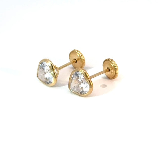 Heart Earrings 0.9g, 14k