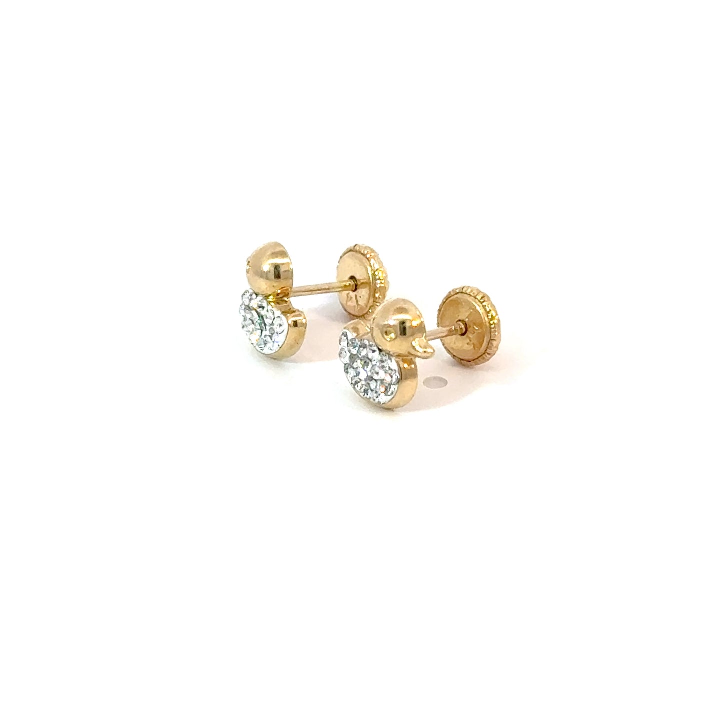 Duck Earrings 0.6g, 14k