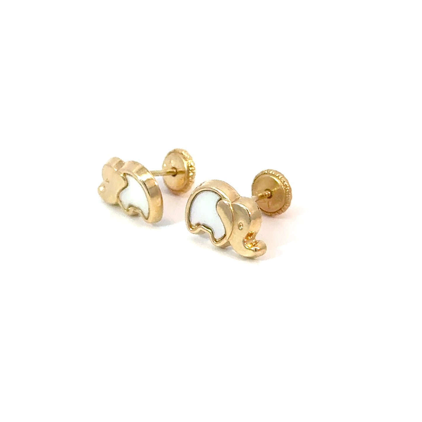 Elephant Earrings 0.6g, 14k