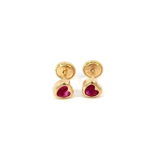 Heart Earrings 0.4g, 14k