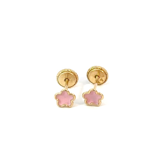 Flower Earrings 0.3g, 14k