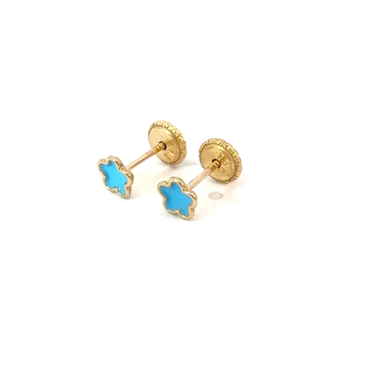 Flower Earrings 0.3g, 14k