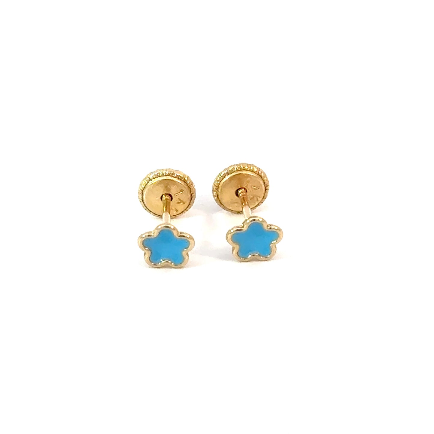 Flower Earrings 0.3g, 14k