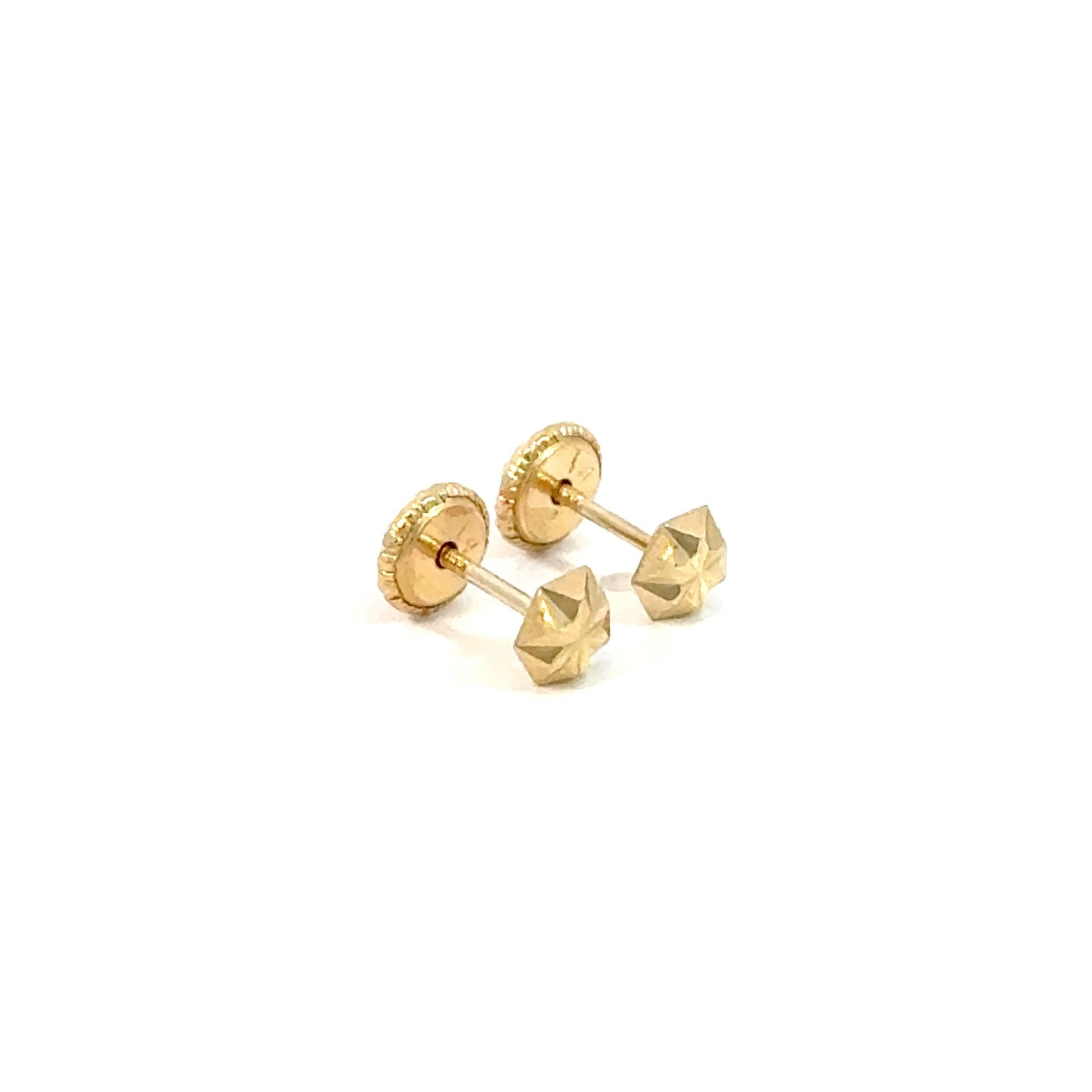 Solid Gold Star Studs 0.3g 14k