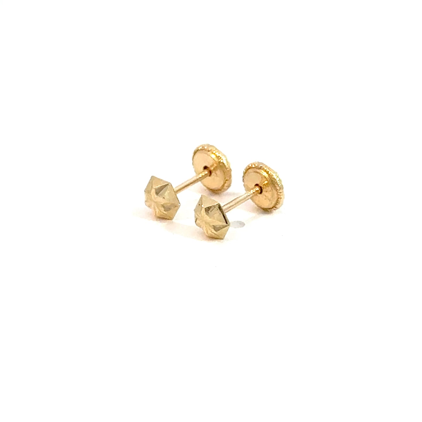 Solid Gold Star Studs 0.3g 14k