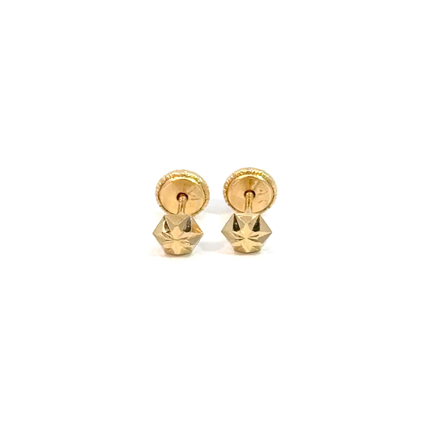 Solid Gold Star Studs 0.3g 14k