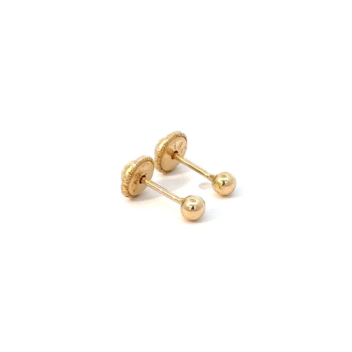 Solid Gold Ball Studs 0.3g 14k