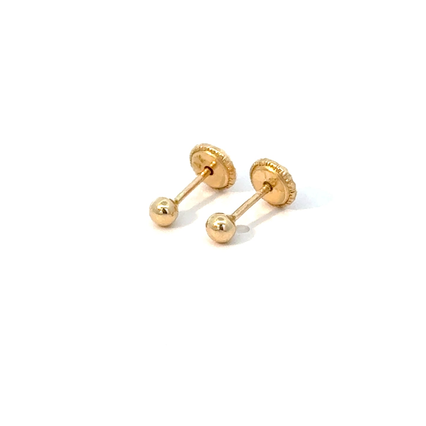 Solid Gold Ball Studs 0.3g 14k