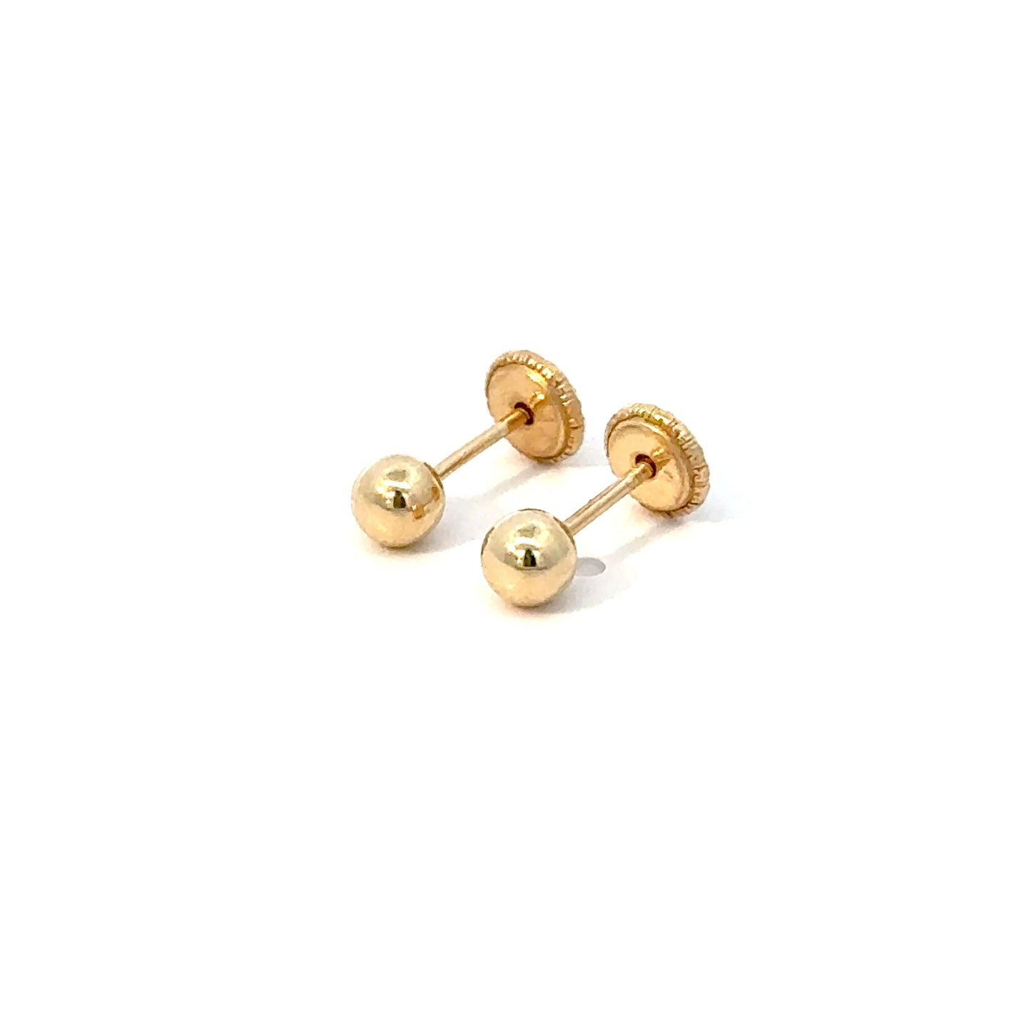 Solid Gold Ball Studs 0.3g 14k