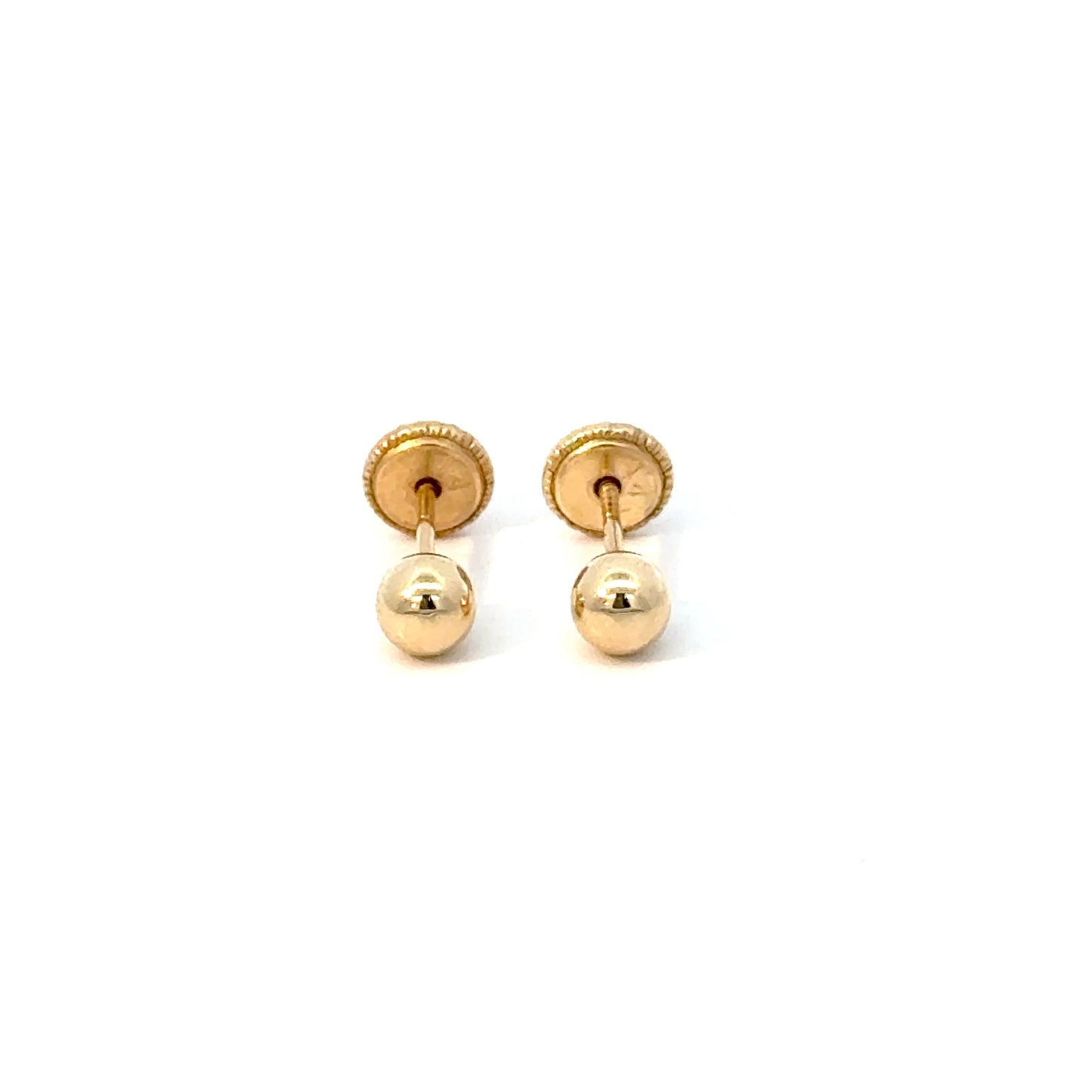 Solid Gold Ball Studs 0.3g 14k