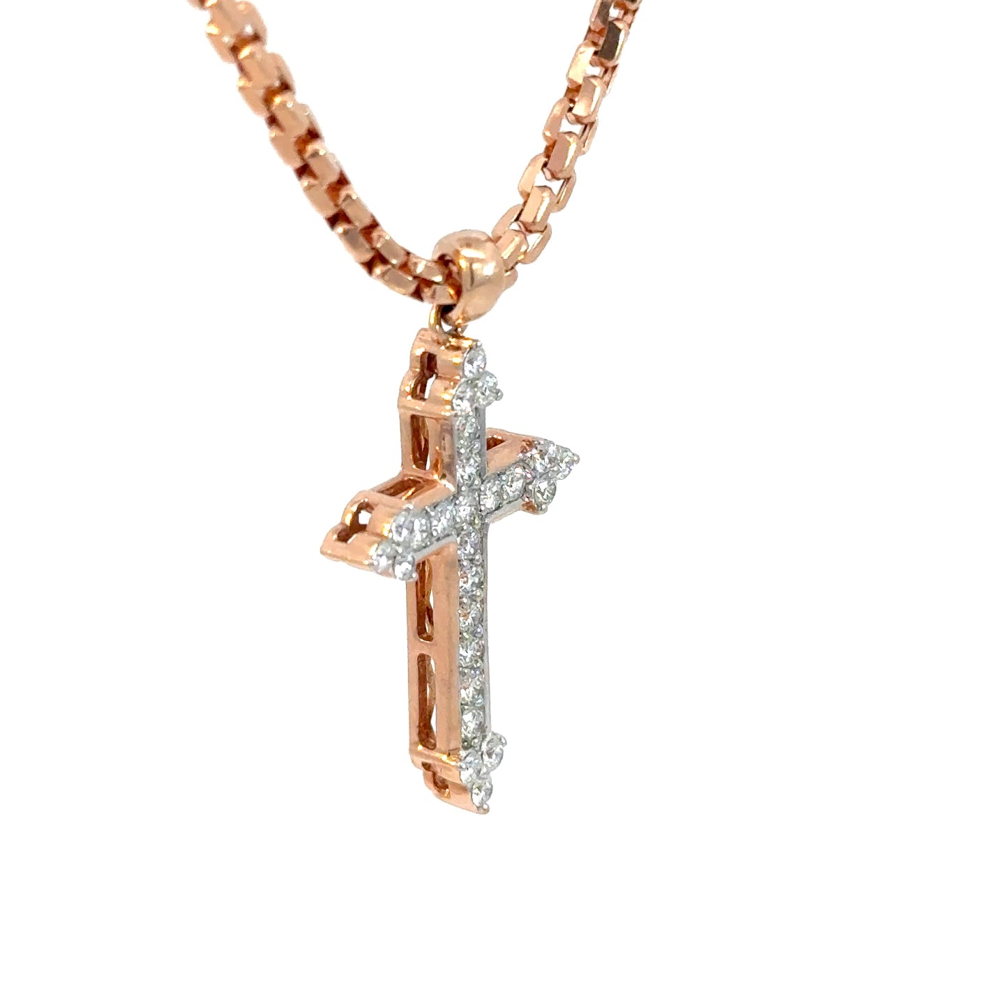 Diamond Cross Pendant 14k, 3.7g, 0.77CT