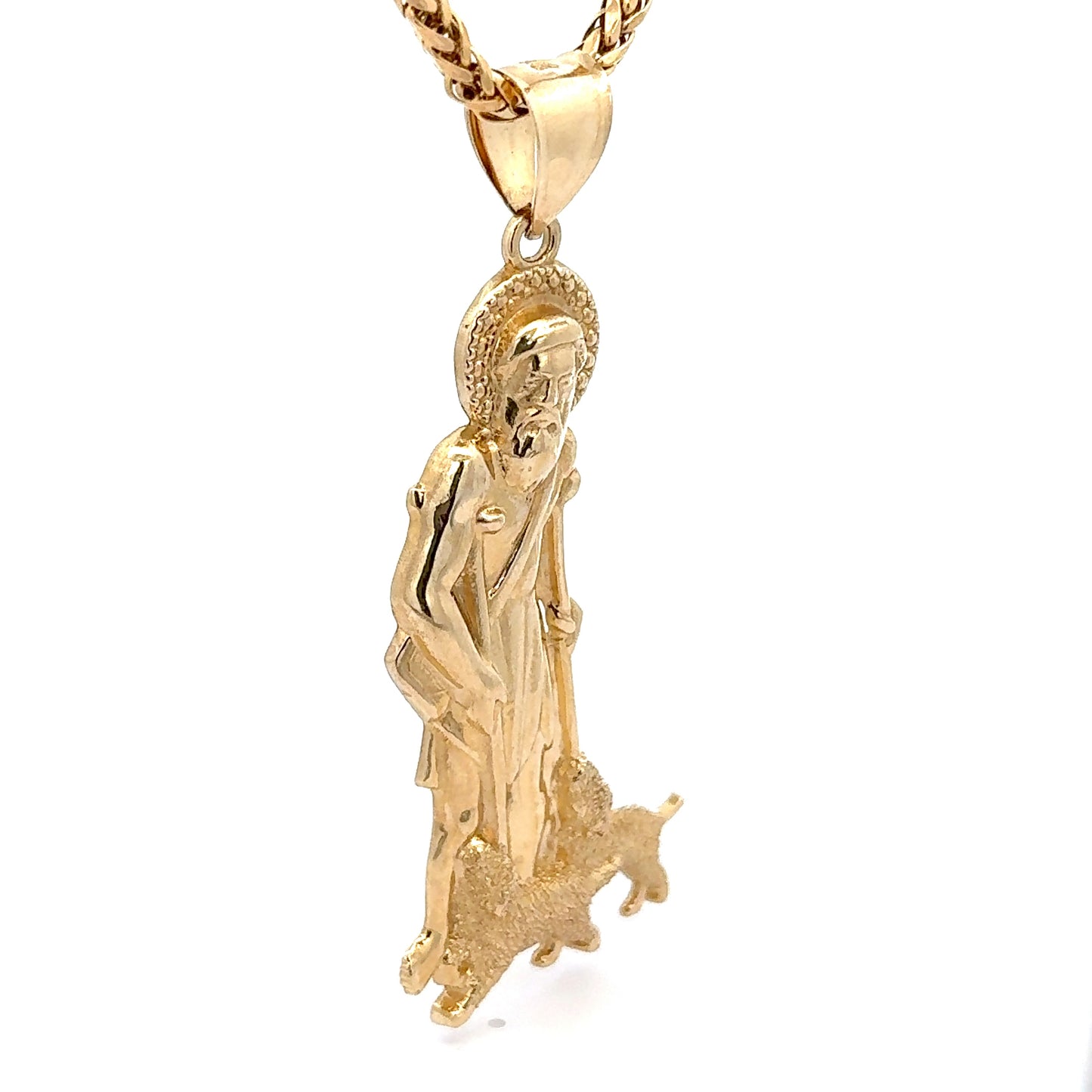 Saint Lazarus Charm 11.9g, 14k