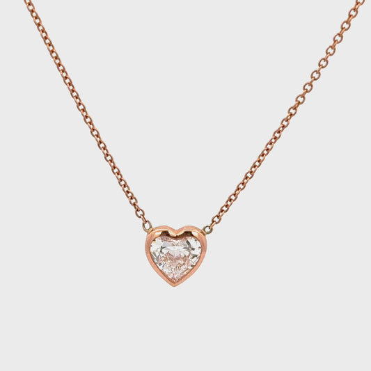 Diamond Heart Chain 14k,2.0g